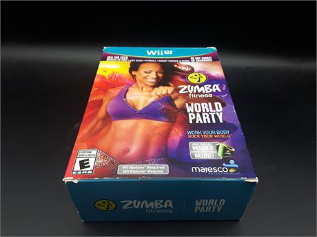 ZUMBA FITNESS WORLD PARTY (WITH FITNESS BELT) - EXCELLENT CONDITION - WII-U