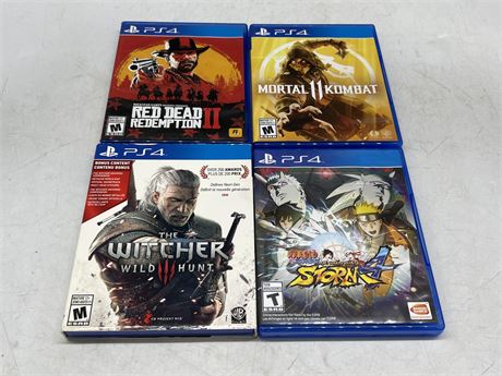 4 PS4 GAMES - EXCELLENT CONDITION