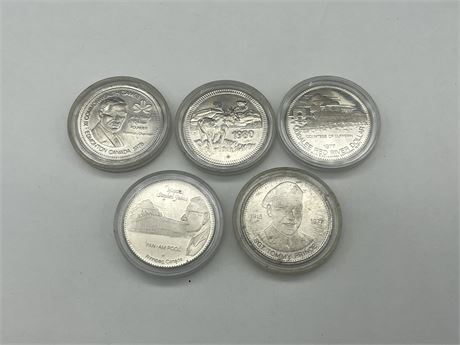 5 CANADIAN COLLECTOR DOLLARS