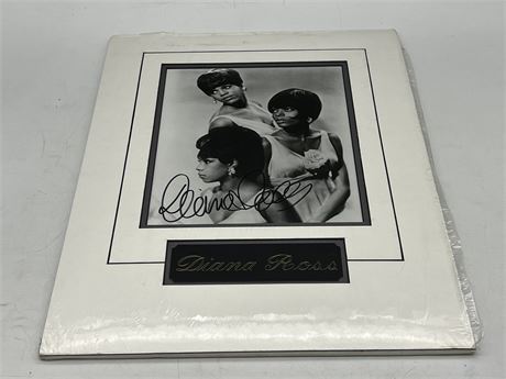 DIANA ROSS SIGNED PHOTO MATTED TO 12”x16” W/COA