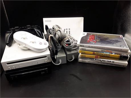 WII CONSOLES AND GAMES - WORKING
