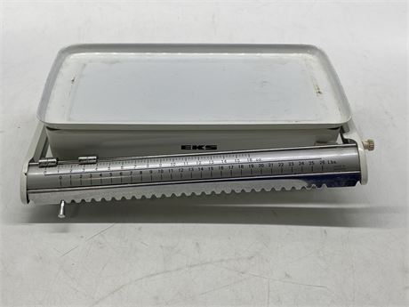 VINTAGE WHITE EKS MECHANICAL SCALE - GREAT CONDITION (12”X3”)