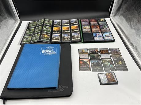 2 BINDERS OF MAGIC THE GATHERING CARDS + 2 EMPTY CARD BINDERS