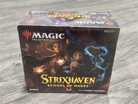 SEALED MAGIC THE GATHERING STRIXHAVEN 10 DRAFT BOOSTERS, DICE & PROMO