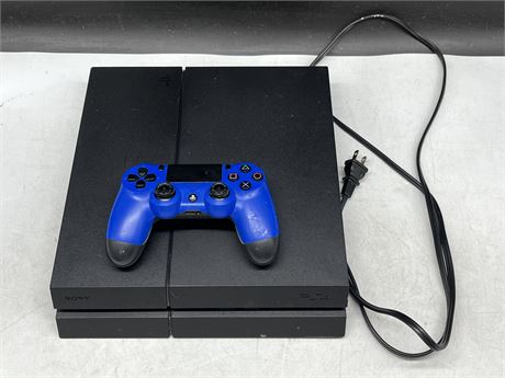 PS4 WITH BLUE CONTROLLER