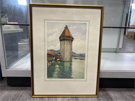 MARC FRAMED EARLY LITHOGRAPH (15” x 20”)
