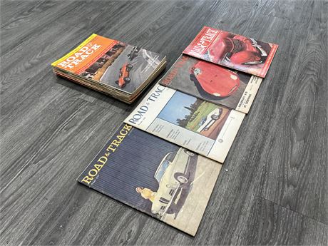 14 VINTAGE 1950’s / 1960’s ROAD + TRACK / ECT MAGAZINES