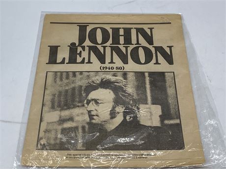 JOHN LENNON LOS ANGELES HERALD NEWS PAPER