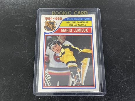MARIO LEMIEUX 84’/85’ ROOKIE LEADERS CARD