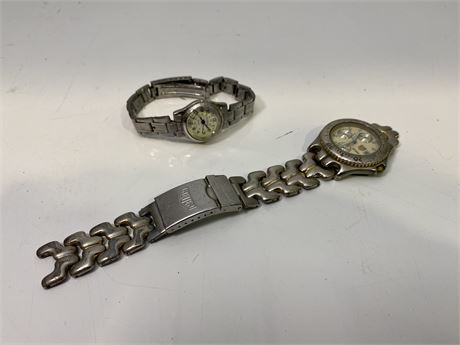 2 STAINLESS STEEL WATCHES (as is/un-authentic)