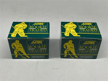 2 COMPLETE 1991 SCORE ROOKIE & TRADED CARD BOXES