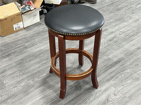 SOLID WOOD / CUSHIONED STOOL (2 ft tall)