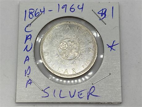 1864-1964 CANADA SILVER DOLLAR