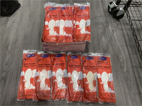 53 NEW STOREY’S SOFT INSOLES (SIZES VARIE)