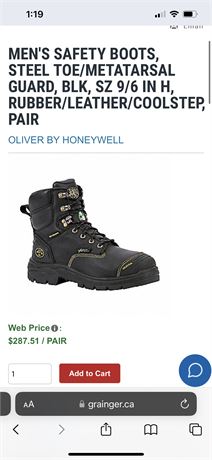 BRAND NEW STEEL TOE OLIVER BRAND WORK BOOTS - SIZE 13 - SPECS IN PHOTOS