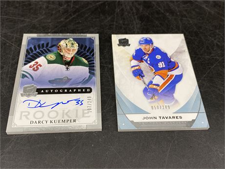 2 LIMITED EDITION CARDS (Tavares & Autographed Kuemper)