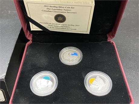 ROYAL CANADIAN MINT 2011 STERLING SILVER COIN SET (3 Coins)