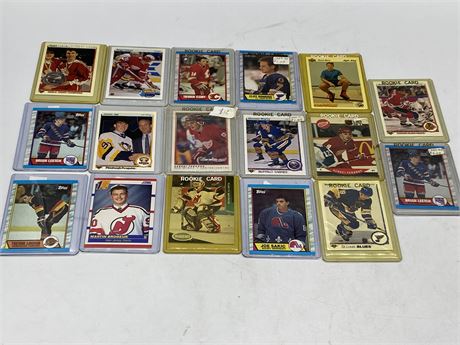 17 NHL ROOKIE CARDS
