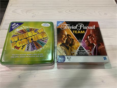 (NEW) Wheel of fortune & Trivial pursuit games