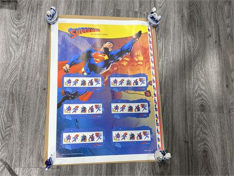 75TH ANNIVERSARY SUPERMAN UNCUT STAMP SHEET