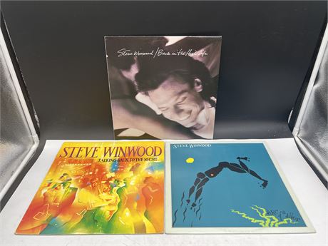 3 STEVE WINWOOD RECORDS - EXCELLENT (E)