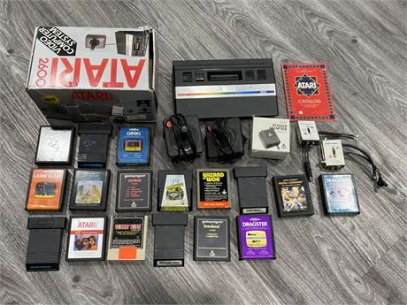 ATARI SYSTEM WITH 17 GAMES