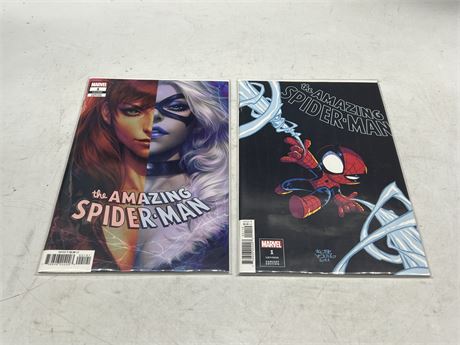 2 AMAZING SPIDER-MAN VARIANT FIRST ISSUES