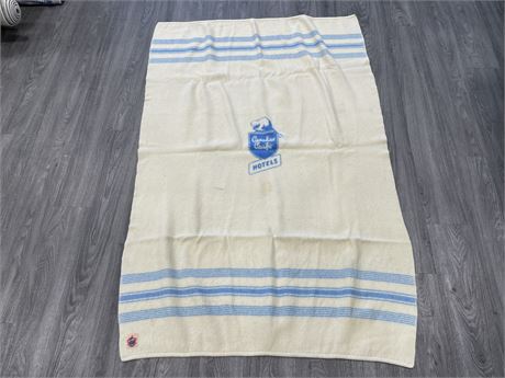 EARLY WOOL CANADIAN PACIFIC HOTEL BLANKET