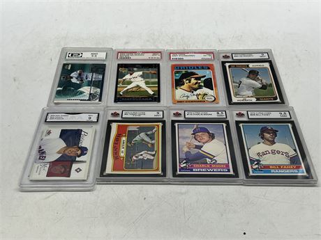 8 GRADED MLB CARDS
