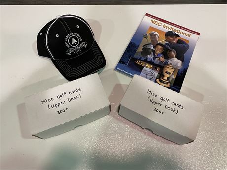 600+ GOLF CARDS, NEC INVITATIONAL PROGRAM, CANADIAN OPEN GOLF HAT