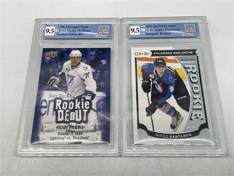 2 GCG GRADED ROOKIE NHL CARDS