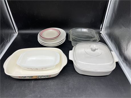 11 PCS OF PYREX-NORTHLAND-CORNING-OTHERS