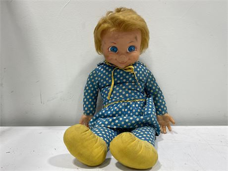 VINTAGE 1960s DOLL (22” long, cursed...)