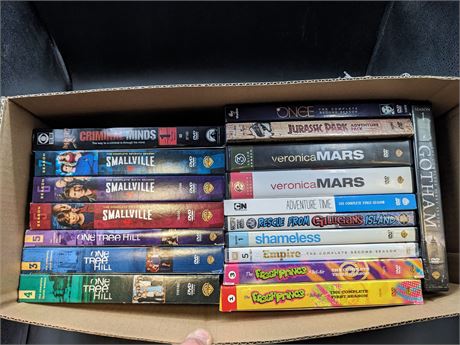 BOX OF DVD TV SERIES SEASONS - VERY GOOD CONDITION