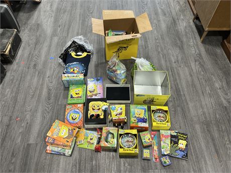 LARGE LOT OF SPONGEBOB COLLECTABLES