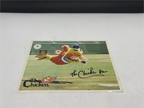 SIGNED “THE CHICKEN” 1982 PHOTO - 10”x8”