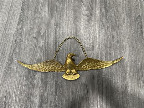 BRASS HANGING EAGLE - 16” WIDE