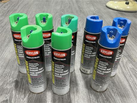 8 FULL MARKING PAINT SPRAY CANS