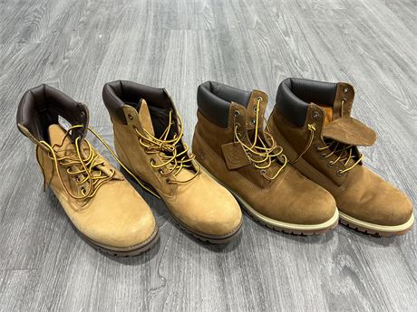 2 PAIRS OF TIMBERLAND BOOTS MENS SIZE 10