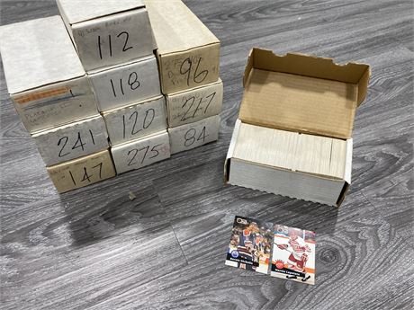 11 BOXES OF 90s NHL CARDS