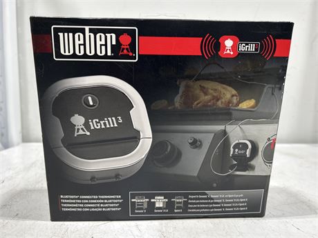WEBER IGRILL3 BLUETOOTH THERMOMETER NEW OPEN BOX