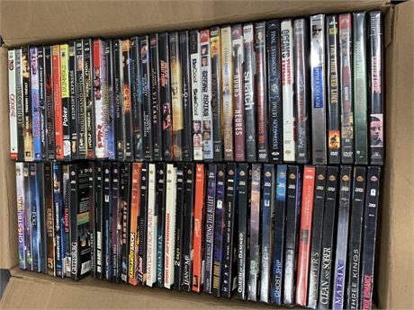 BOX OF DVDs (full box)