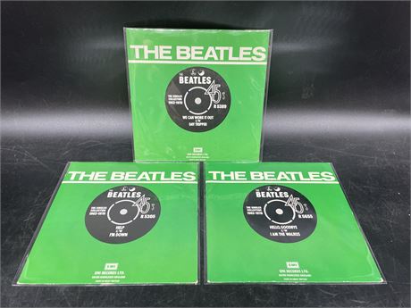 (45")THE BEATLES - ‘THE SINGLES COLLECTION’ 3 PARLOPHONE LABEL DISCS SET #1