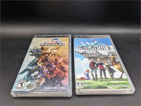 COLLECTION OF FINAL FANTASY GAMES - CIB - VERY GOOD CONDITION - PSP