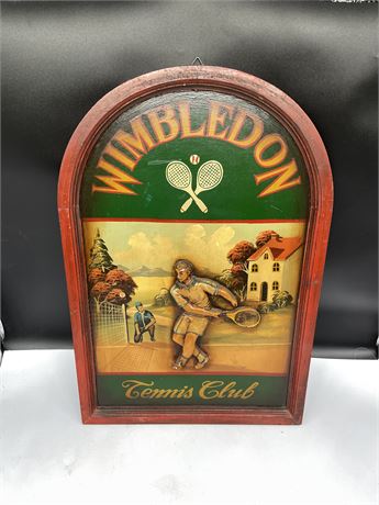VINTAGE STYLE WIMBLEDON TENNIS CLUB 3D PICTURE - 16”x24”