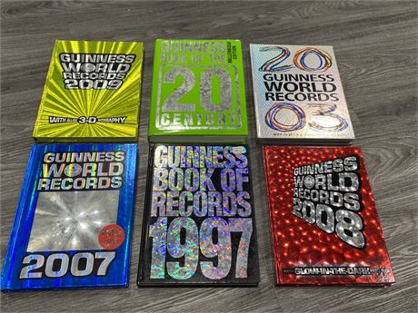 6 GUINNESS WORLD RECORDS HARD COVER BOOKS