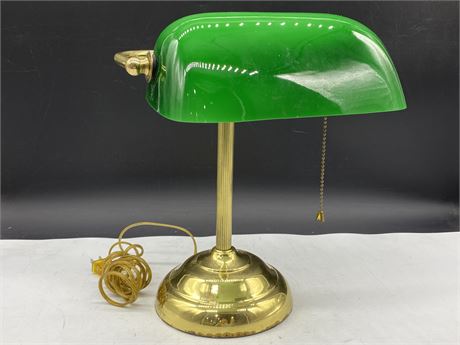 VINTAGE BANKERS LAMP (12” TALL)