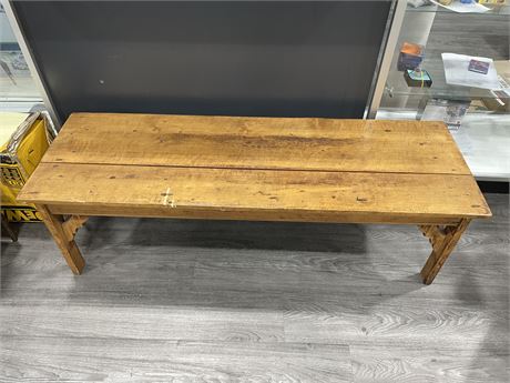 RECLAIMED WOOD BENCH COFFEE TABLE 55”x18”x17”