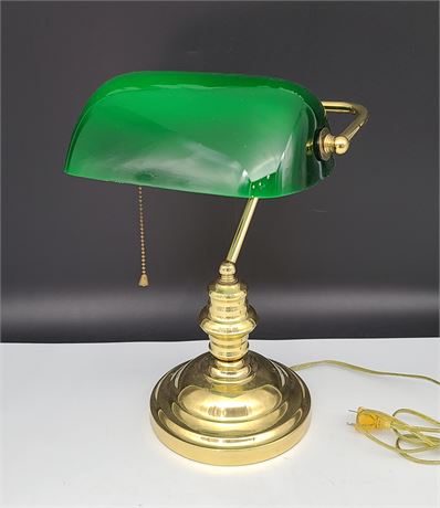 VINTAGE BANKERS LAMP (18"tall)