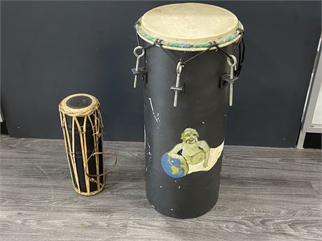 2 DRUMS (Largest is 27” tall)